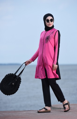 Pink Swimsuit Hijab 405-06