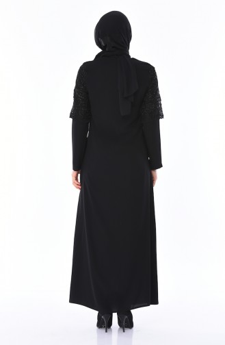 Abaya Manches élastique 0100-01 Noir 0100-01