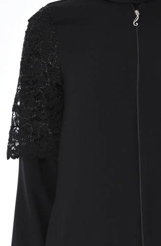 Abaya Manches élastique 0100-01 Noir 0100-01