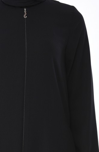 Abaya mit Reissverschluss 0101-01 Schwarz 0101-01