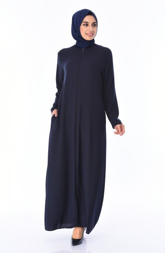 Abaya mit Reissverschluss 0101-02 Dunkelblau 0101-02