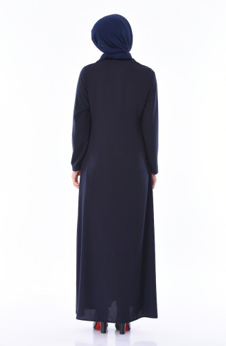 Abaya mit Reissverschluss 0101-02 Dunkelblau 0101-02