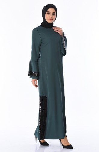 Pailletten Abaya 0012-05 Smaragdgrün 0012-05