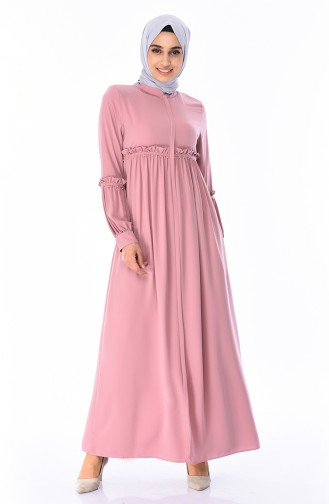 Abaya Froncée 5928-07 Poudre 5928-07