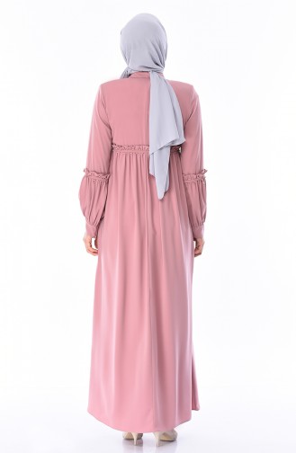 Abaya Froncée 5928-07 Poudre 5928-07