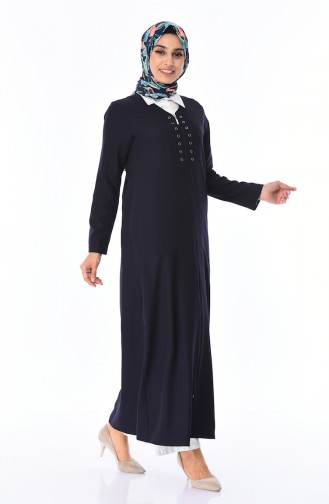 Navy Blue Abaya 0245-01