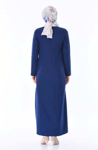 Detailliertes Abaya  0245-02 Indigo 0245-02