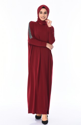 فستان أحمر كلاريت 1671-03