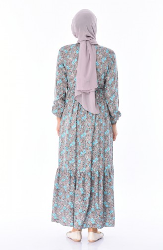 Turquoise Hijab Dress 0010A-01