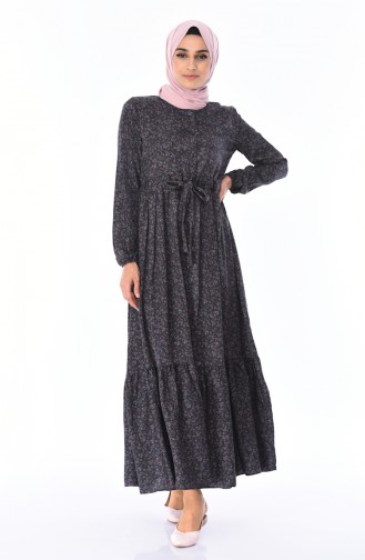 Anthracite Hijab Dress 0010B-01