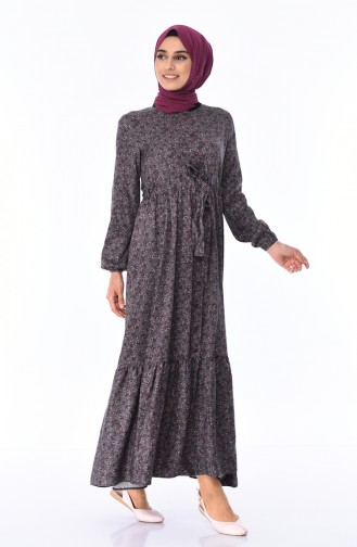 Gray Hijab Dress 0010B-02