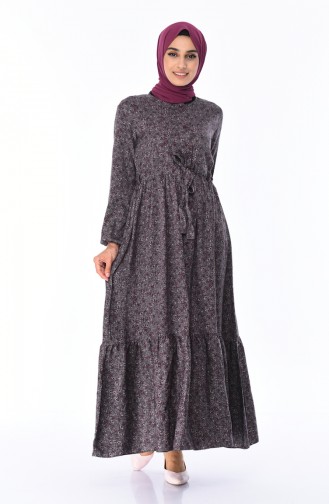 Gray Hijab Dress 0010B-02