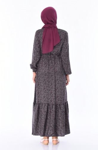Gray Hijab Dress 0010B-02