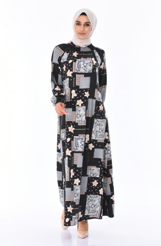 Black Hijab Dress 0080C-01