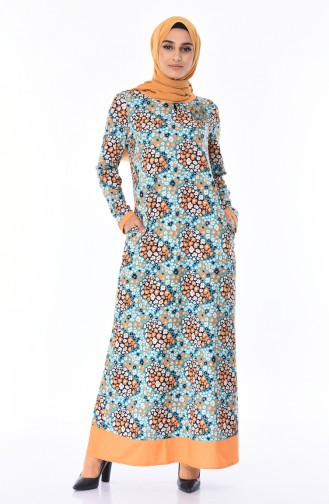 Turquoise Hijab Dress 7Y3718700-01