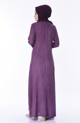 Purple Hijab Dress 9023-09
