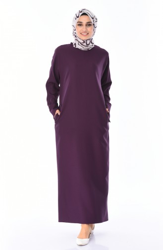 Purple Hijab Dress 0246-02