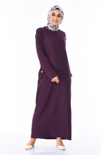 Purple İslamitische Jurk 0246-02