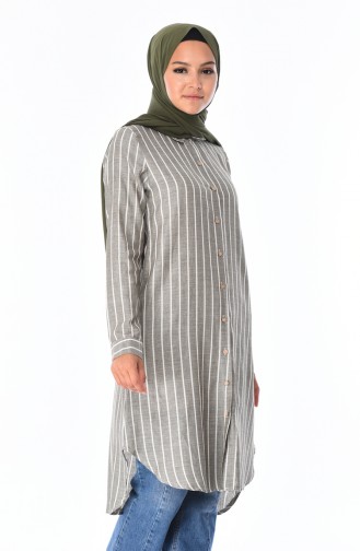 Çizgili Tunik 5419-05 Haki