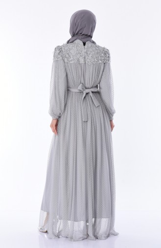 Grau Hijab-Abendkleider 5070-02