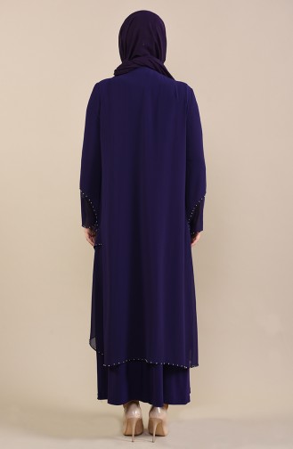 Robe de Soirée Perlées Grande Taille 3146-03 Pourpre 3146-03