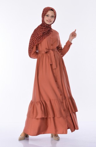 Kupfer Hijab Kleider 4282-02
