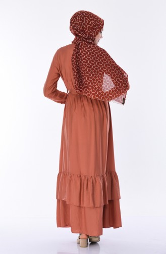 Kupfer Hijab Kleider 4282-02
