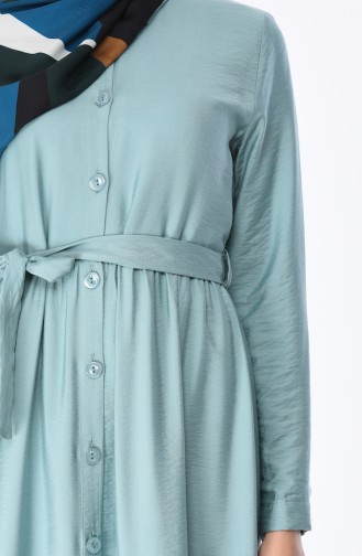 Green Almond Hijab Dress 4282-03