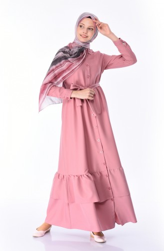 Dusty Rose Hijab Dress 4282A-01