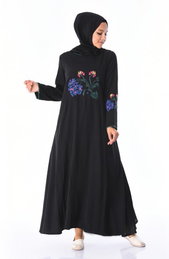 Black Hijab Dress 22203-01