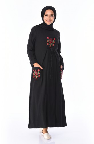 Black Hijab Dress 22205-02