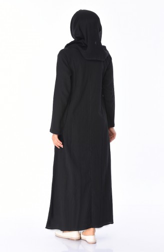Schwarz Hijab Kleider 22205-02