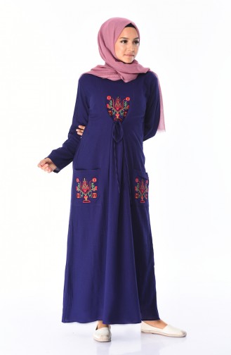 Lila Hijab Kleider 22205-05