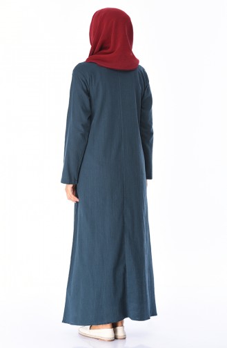 Petrol Hijab Dress 22205-06