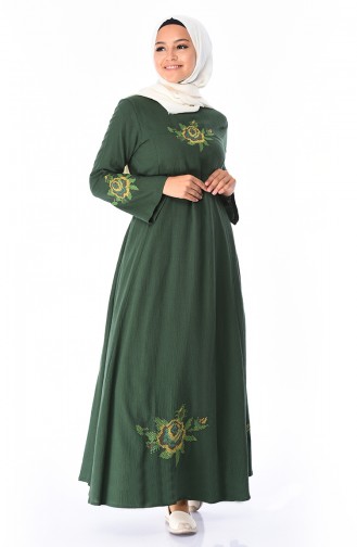 Green Hijab Dress 22210-04