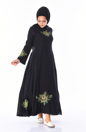 Black Hijab Dress 22210-05