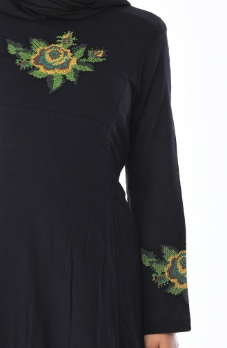 Robe Brodée 22210-05 Noir 22210-05