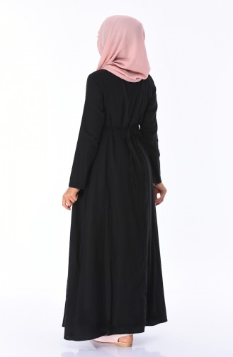 Black Hijab Dress 22215-02