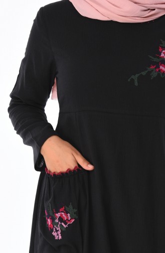 Robe Brodée 22215-02 Noir 22215-02