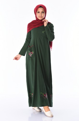 Green Hijab Dress 22215-03