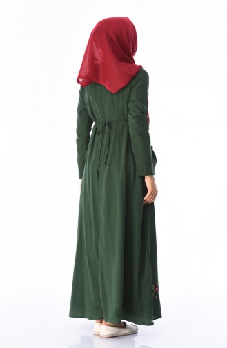 فستان أخضر حشيشي 22215-03