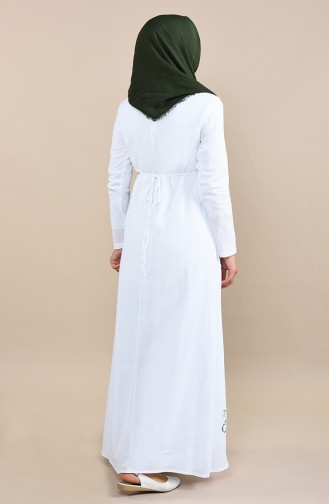 White İslamitische Jurk 22215-04