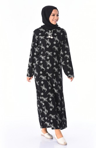 Black Hijab Dress 32201A-01