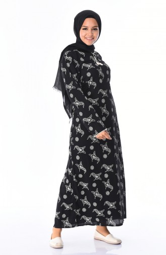 Black Hijab Dress 32201A-01