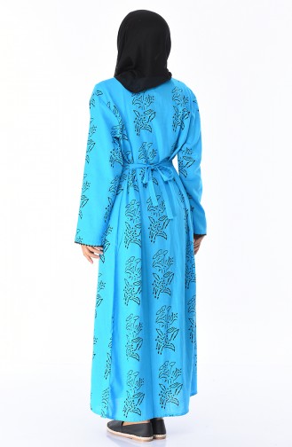 Turquoise İslamitische Jurk 32201B-01