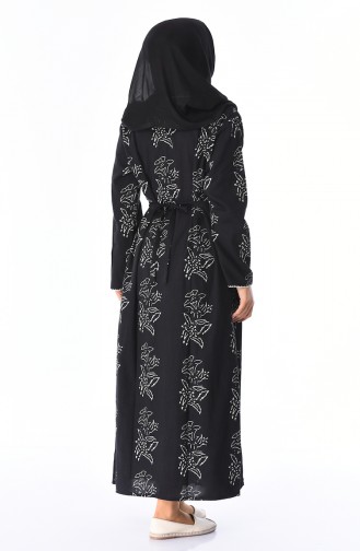 Black Hijab Dress 32201B-03