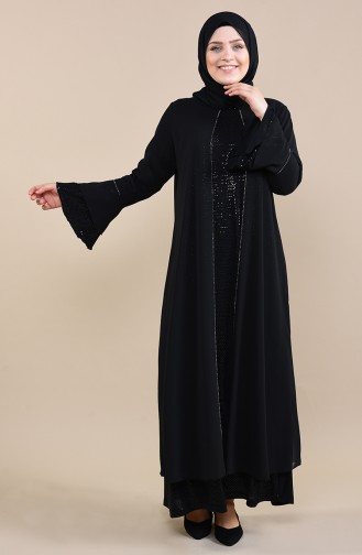 Black Hijab Dress 1178-01