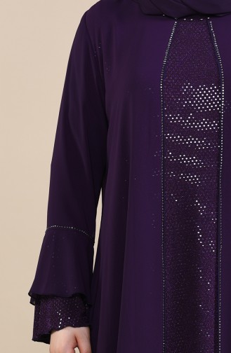 Purple Hijab Dress 1178-03
