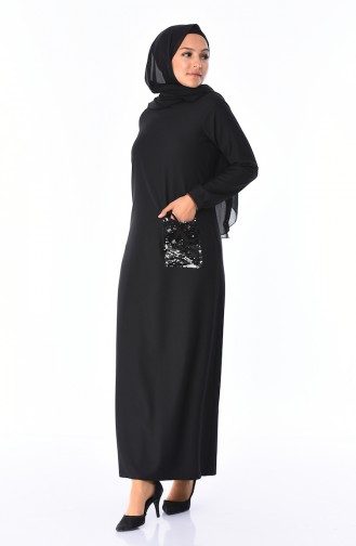 Black Hijab Dress 0244-01