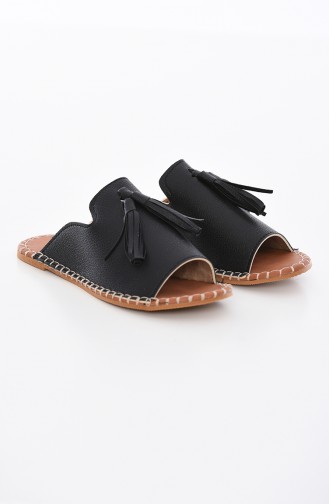 Black Summer Slippers 2180-27